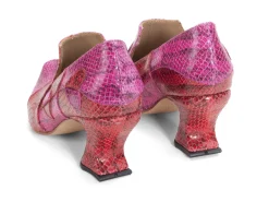 Fluevog Shoes Kaija | Loafer Heel With Hearts Pink/Red Best