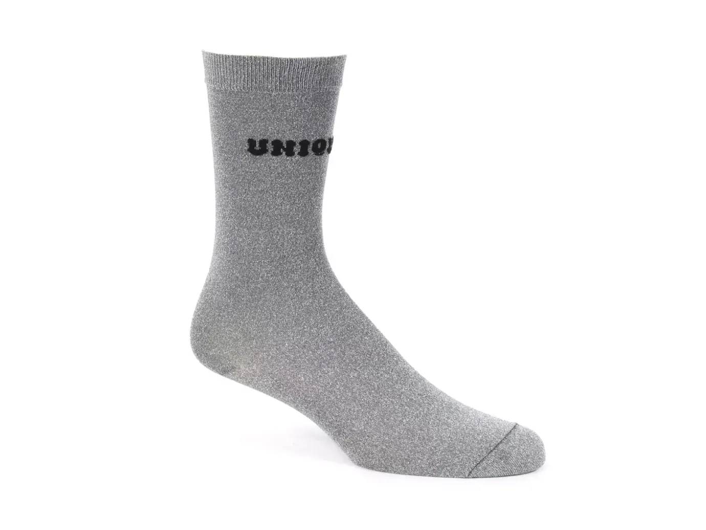 Fluevog Shoes Kermit Vog Socks | Solid-Coloured Lurex Sock Silver/Black Best Sale