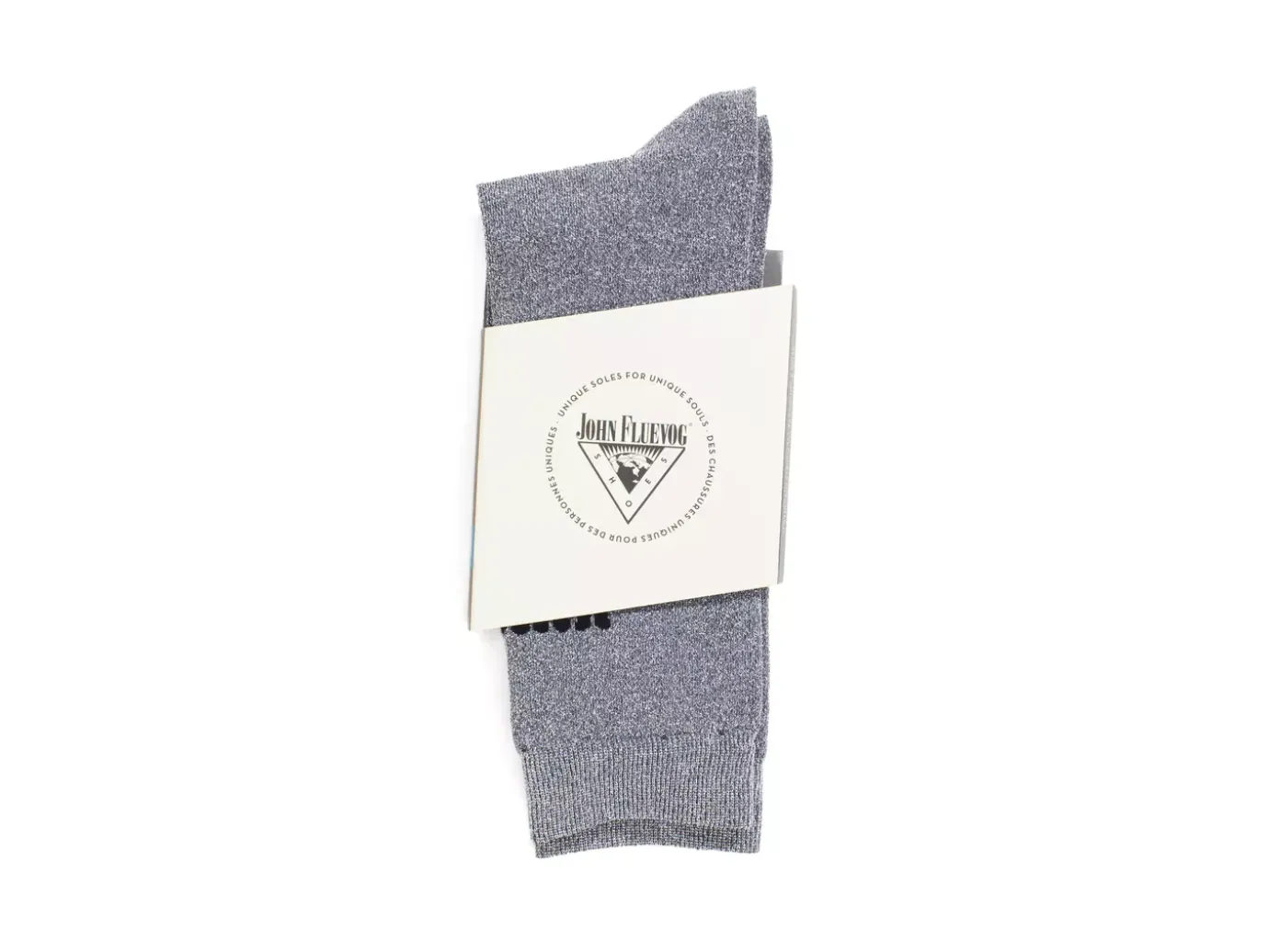 Fluevog Shoes Kermit Vog Socks | Solid-Coloured Lurex Sock Silver/Black Best Sale