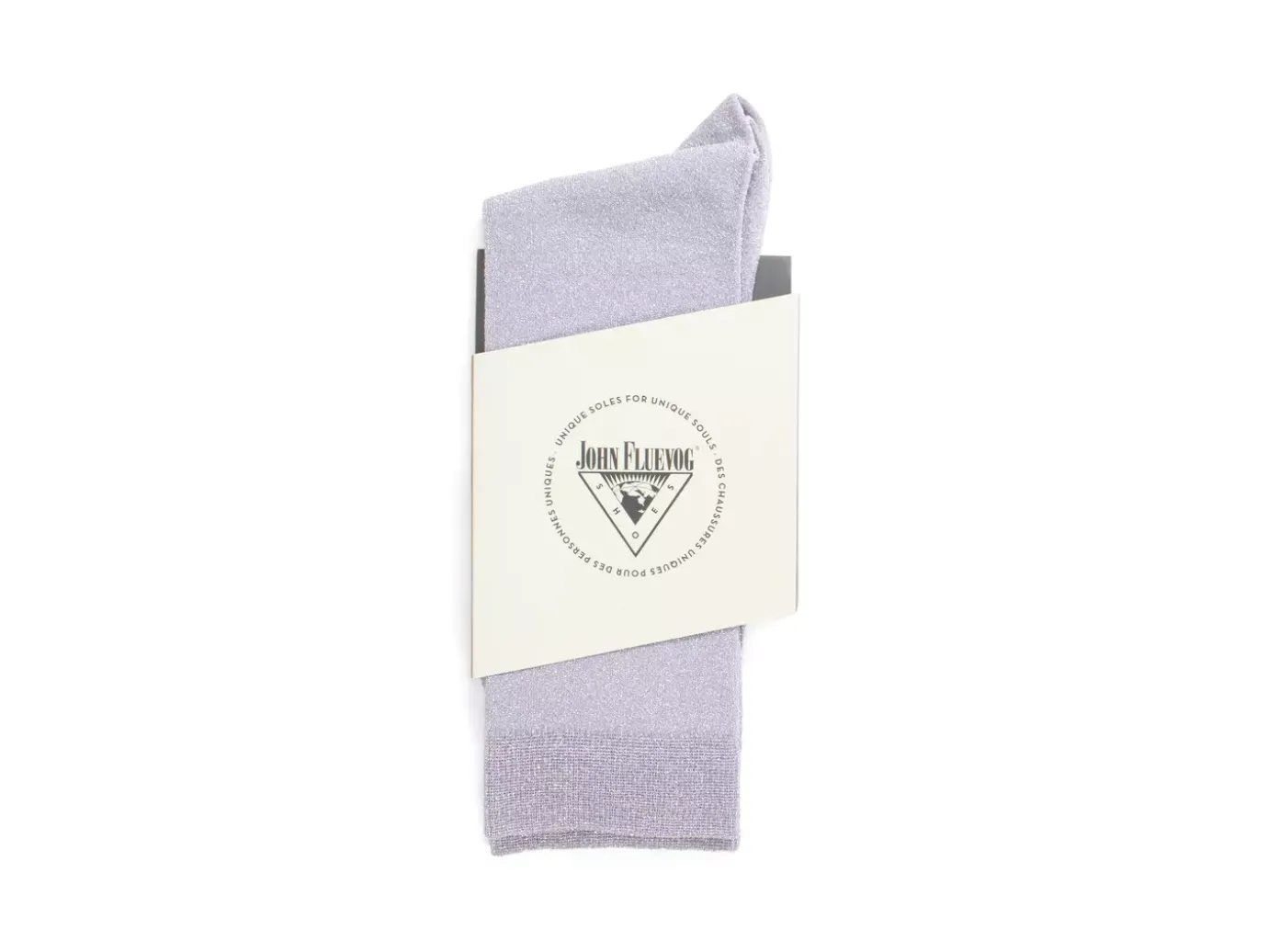 Fluevog Shoes Kermit Vog Socks | Solid-Coloured Lurex Sock Purple/Green New