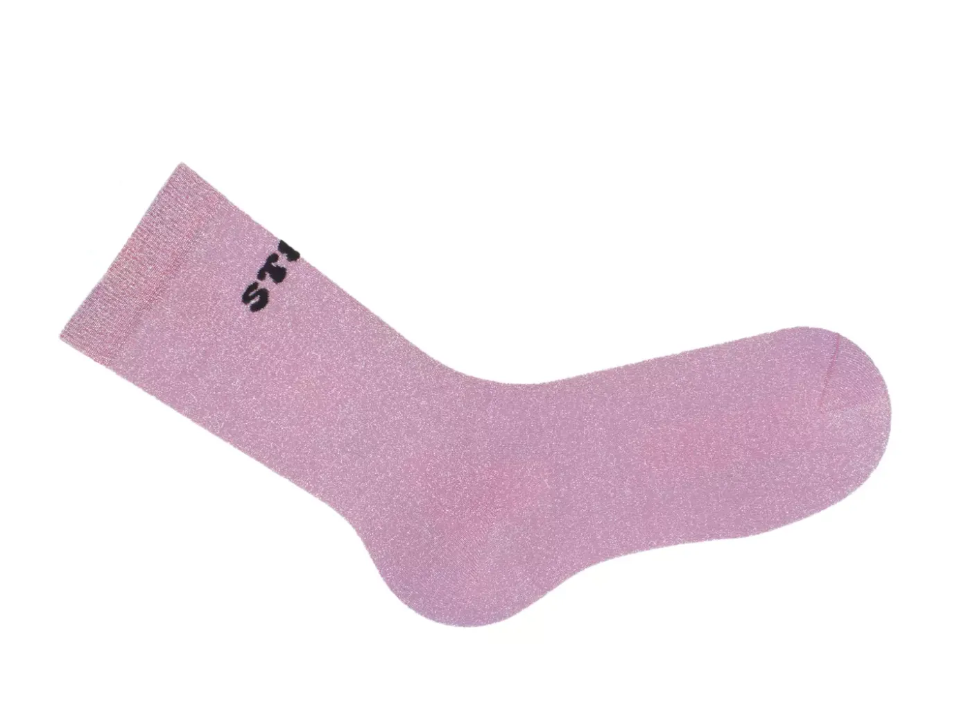 Fluevog Shoes Kermit Vog Socks | Solid-Coloured Lurex Sock Pink/Black Best