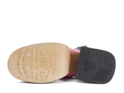 Fluevog Shoes Kerry | Slingback Platform Sandal Burgundy/Pink Clearance