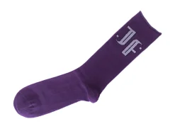 Fluevog Shoes Large Monogram Vog Socks | Jf Monogram Sock Purple Hot