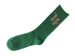 Fluevog Shoes Large Monogram Vog Socks | Jf Monogram Sock Green Clearance