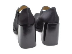 Fluevog Shoes Laurie | Platform Mary Jane Black Satin New