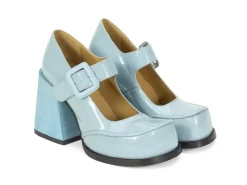 Fluevog Shoes Laurie | Platform Mary Jane Blue Cheap