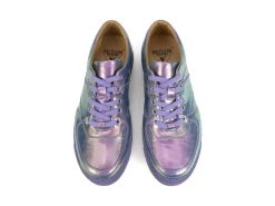 Fluevog Shoes Leeside | Lace-Up Sneaker Blue Metallic Shop