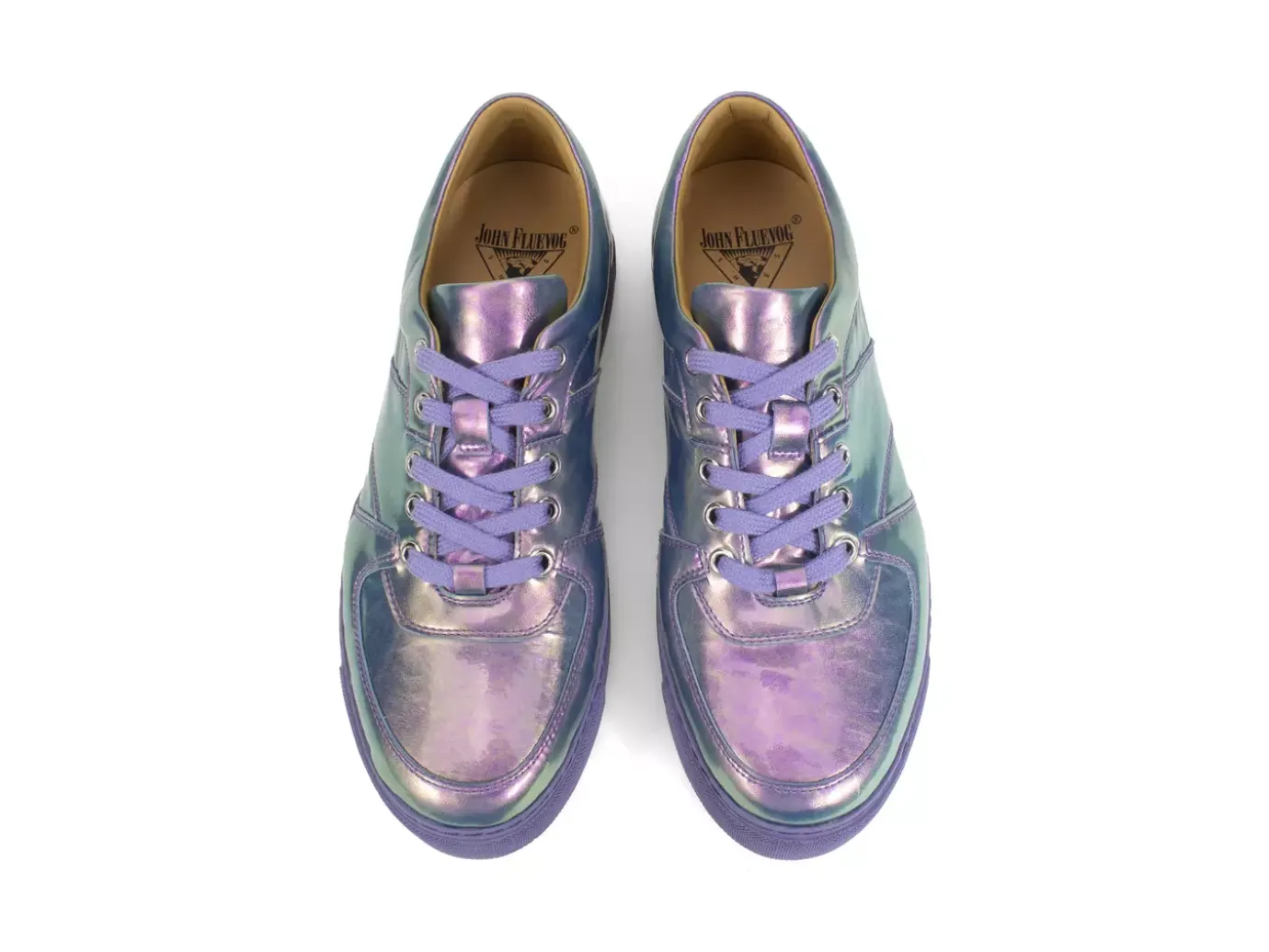 Fluevog Shoes Leeside | Lace-Up Sneaker Blue Metallic Cheap