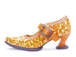 Fluevog Shoes Leonora | Mary Jane Heel Orange/Purple Outlet