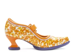 Fluevog Shoes Leonora | Mary Jane Heel Orange/Purple Outlet