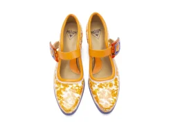 Fluevog Shoes Leonora | Mary Jane Heel Orange/Purple Outlet