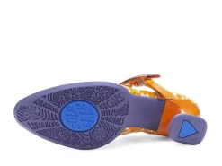 Fluevog Shoes Leonora | Mary Jane Heel Orange/Purple Outlet