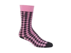 Fluevog Shoes Leroy Vog Socks | Gingham Sock Pink/Black New