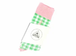 Fluevog Shoes Leroy Vog Socks | Gingham Sock White/Green Fashion