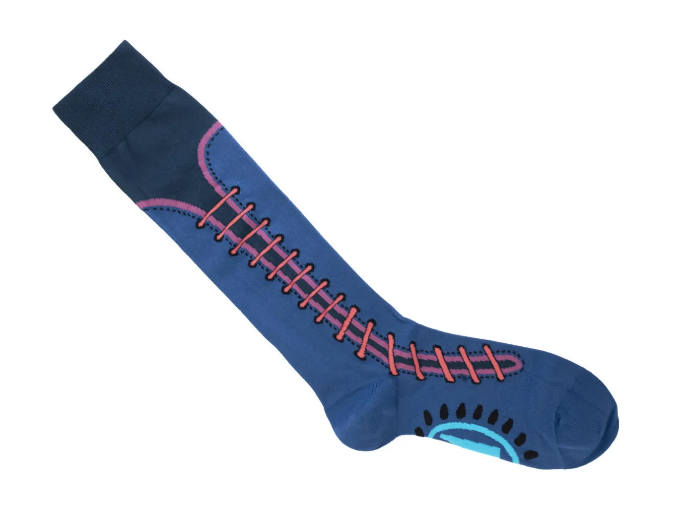 Fluevog Shoes Lover Vog Socks | Lover Boot Sock Blue Flash Sale
