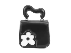 Fluevog Shoes Luciana | Puffy Padded Handbag Black/White Cheap