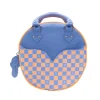 Fluevog Shoes Lucy | Round Leather Bag Blue/Orange Shop