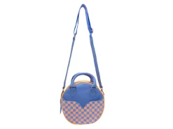 Fluevog Shoes Lucy | Round Leather Bag Blue/Orange Shop