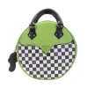 Fluevog Shoes Lucy | Round Leather Bag Green/Check Discount