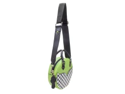 Fluevog Shoes Lucy | Round Leather Bag Green/Check Discount