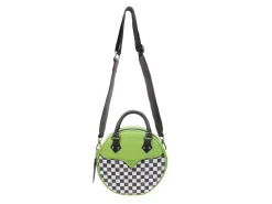 Fluevog Shoes Lucy | Round Leather Bag Green/Check Discount
