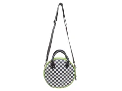 Fluevog Shoes Lucy | Round Leather Bag Green/Check Discount