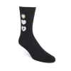 Fluevog Shoes Luna Vog Socks | Sock With Hearts Black Sale
