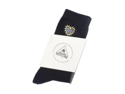 Fluevog Shoes Luna Vog Socks | Sock With Hearts Black Sale