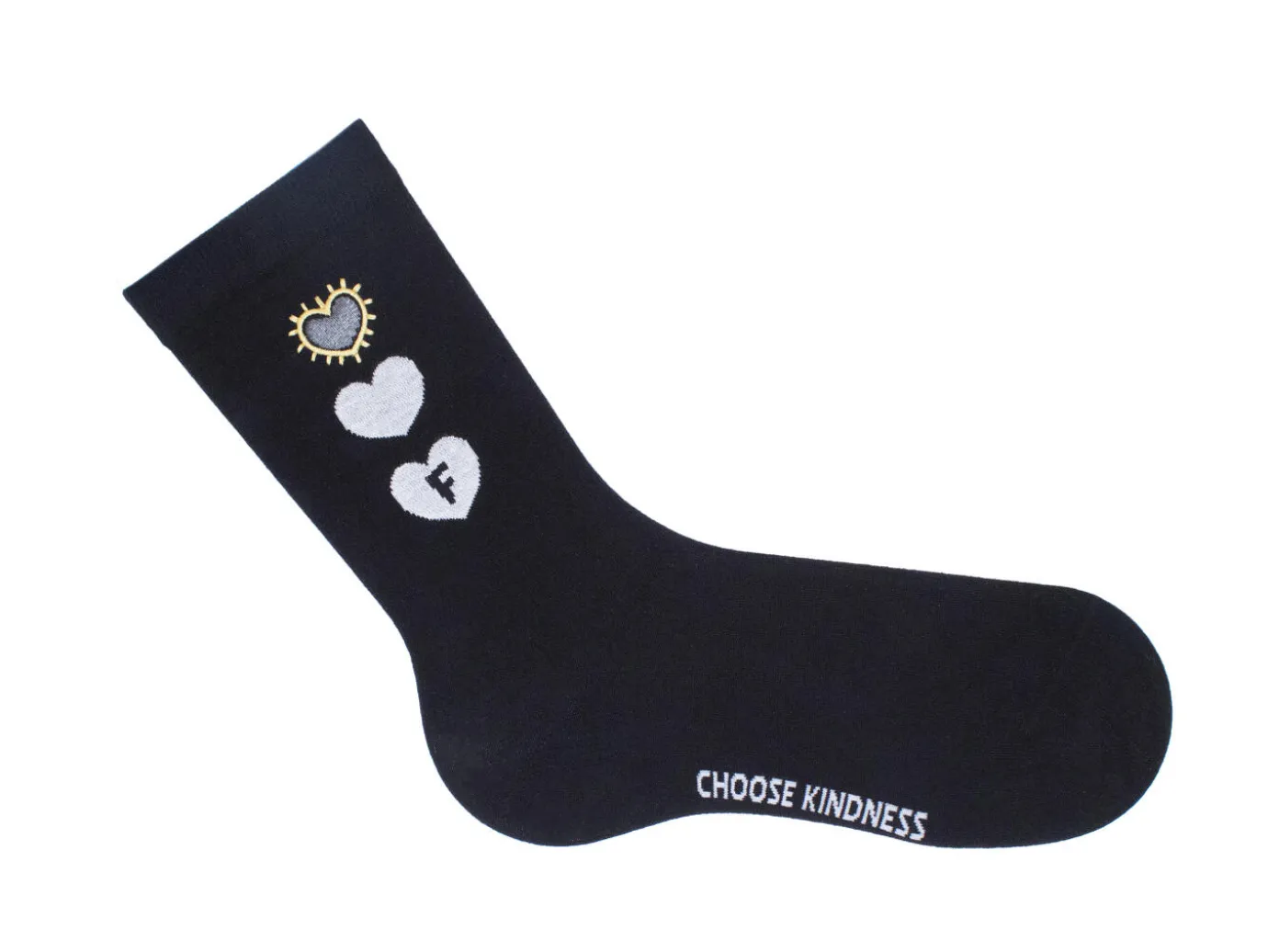 Fluevog Shoes Luna Vog Socks | Sock With Hearts Black Sale