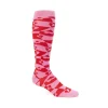 Fluevog Shoes Mabel Vog Socks | Warped Hearts Sock Pink/Red Clearance