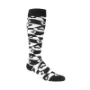Fluevog Shoes Mabel Vog Socks | Warped Hearts Sock White/Black Store