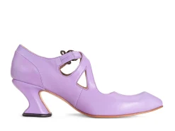 Fluevog Shoes Maddalena | Elegant Heel With Strap Lavender Shop