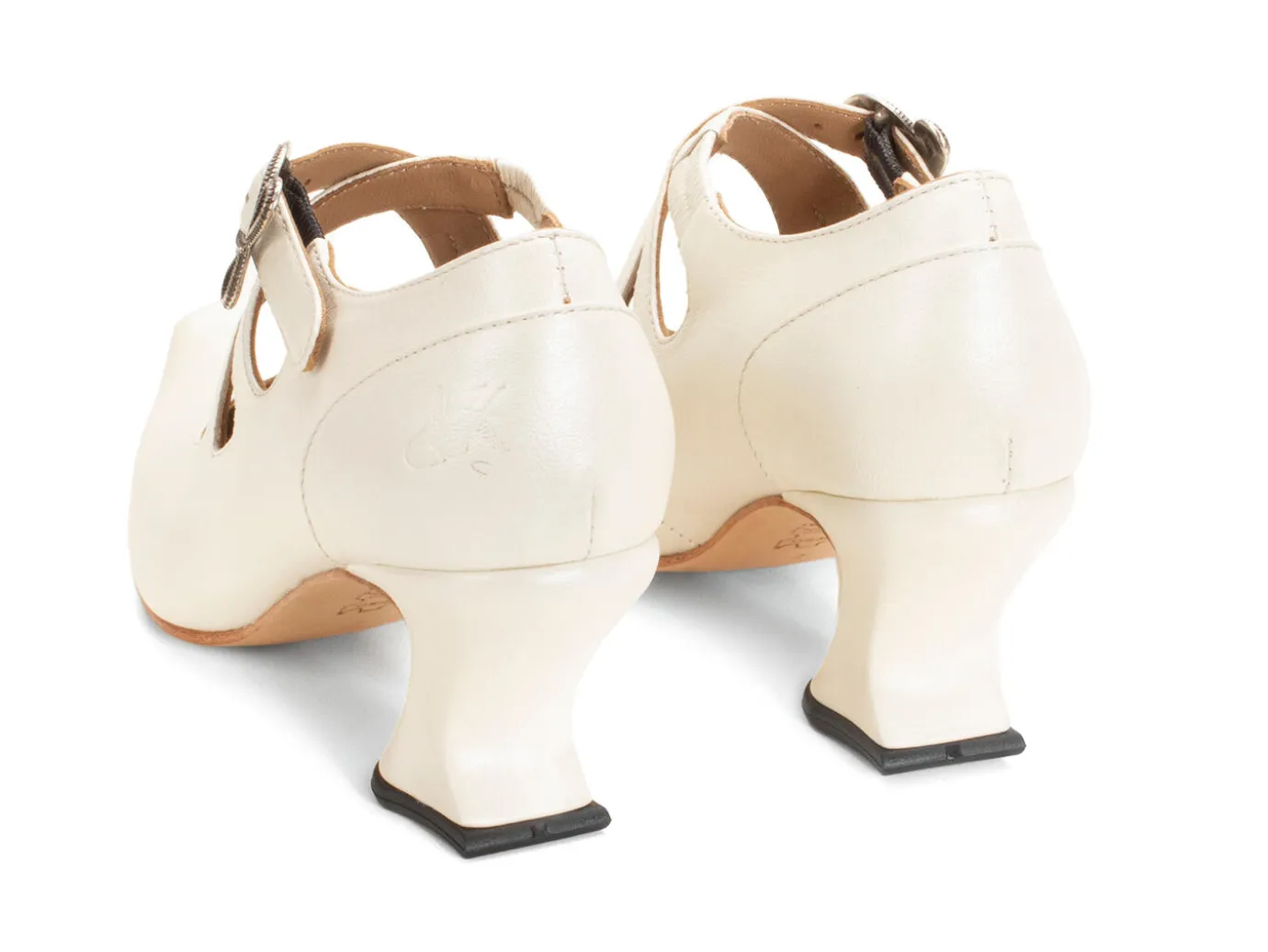 Fluevog Shoes Maddalena | Elegant Heel With Strap Off-White Cheap