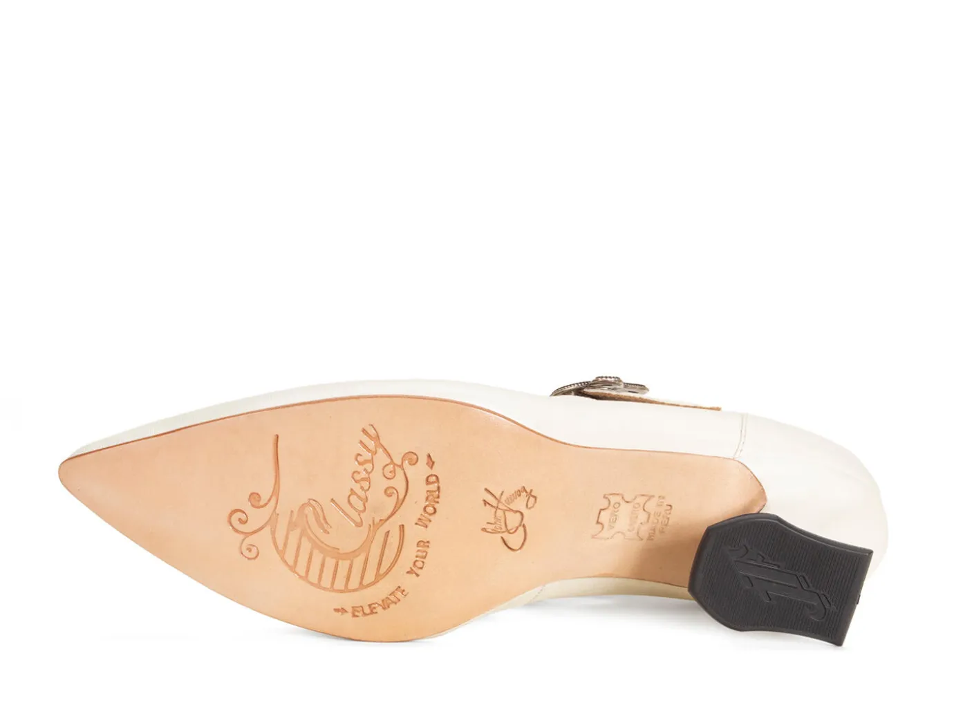 Fluevog Shoes Maddalena | Elegant Heel With Strap Off-White Cheap