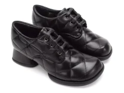 Fluevog Shoes Maika | Quilted Lace-Up Heel Black Fashion