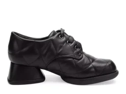 Fluevog Shoes Maika | Quilted Lace-Up Heel Black Fashion