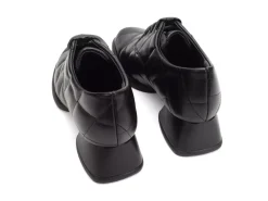 Fluevog Shoes Maika | Quilted Lace-Up Heel Black Fashion