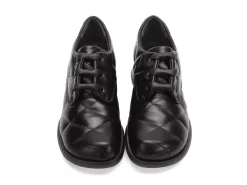 Fluevog Shoes Maika | Quilted Lace-Up Heel Black Fashion