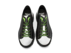 Fluevog Shoes Mardi | Leather Hiker Shoe Black/White Online