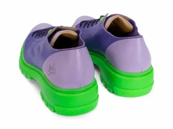 Fluevog Shoes Mardi | Leather Hiker Shoe Purple/Green Best Sale