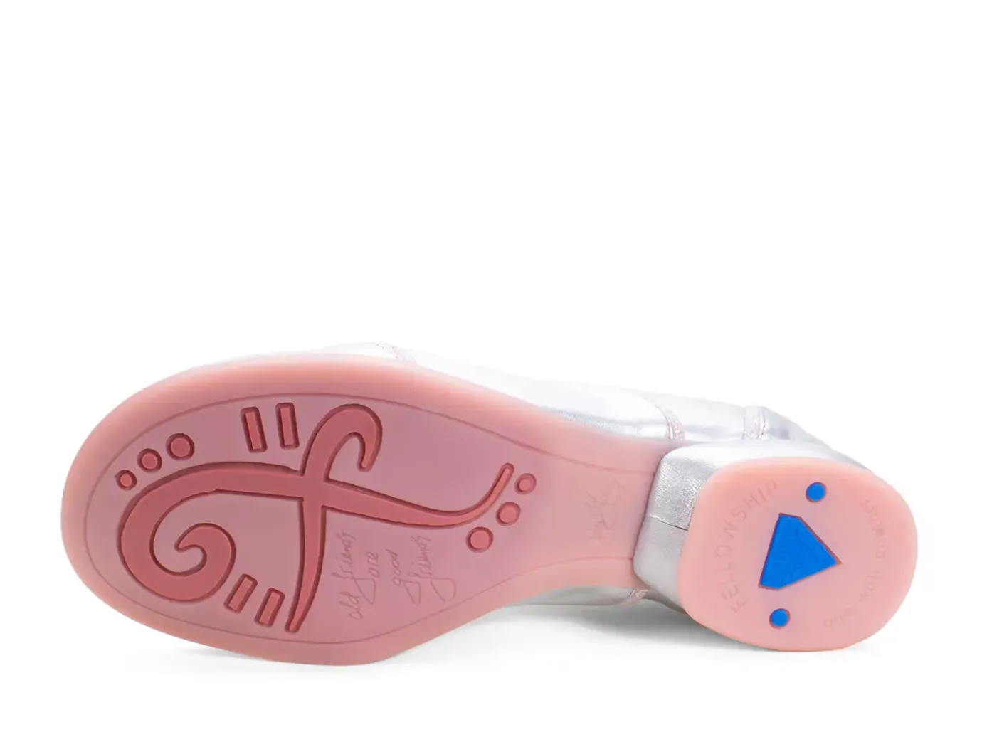 Fluevog Shoes Martha | Contrast Lace-Up Shoe Silver/Pink Glitter New