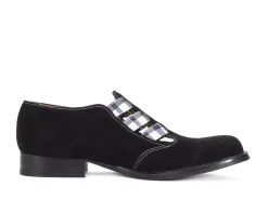 Fluevog Shoes Mcphee | Triple-Strap Buckle Shoe Black/Plaid Shop