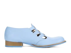 Fluevog Shoes Mcphee | Triple-Strap Buckle Shoe Blue Best Sale