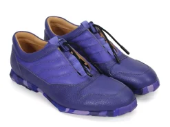 Fluevog Shoes Meridian | Slip-On Shoe With Plastic Toggle Purple Discount