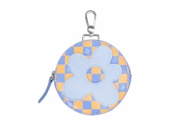 Fluevog Shoes Missy | Round Clip On Pouch Blue/Orange Clearance