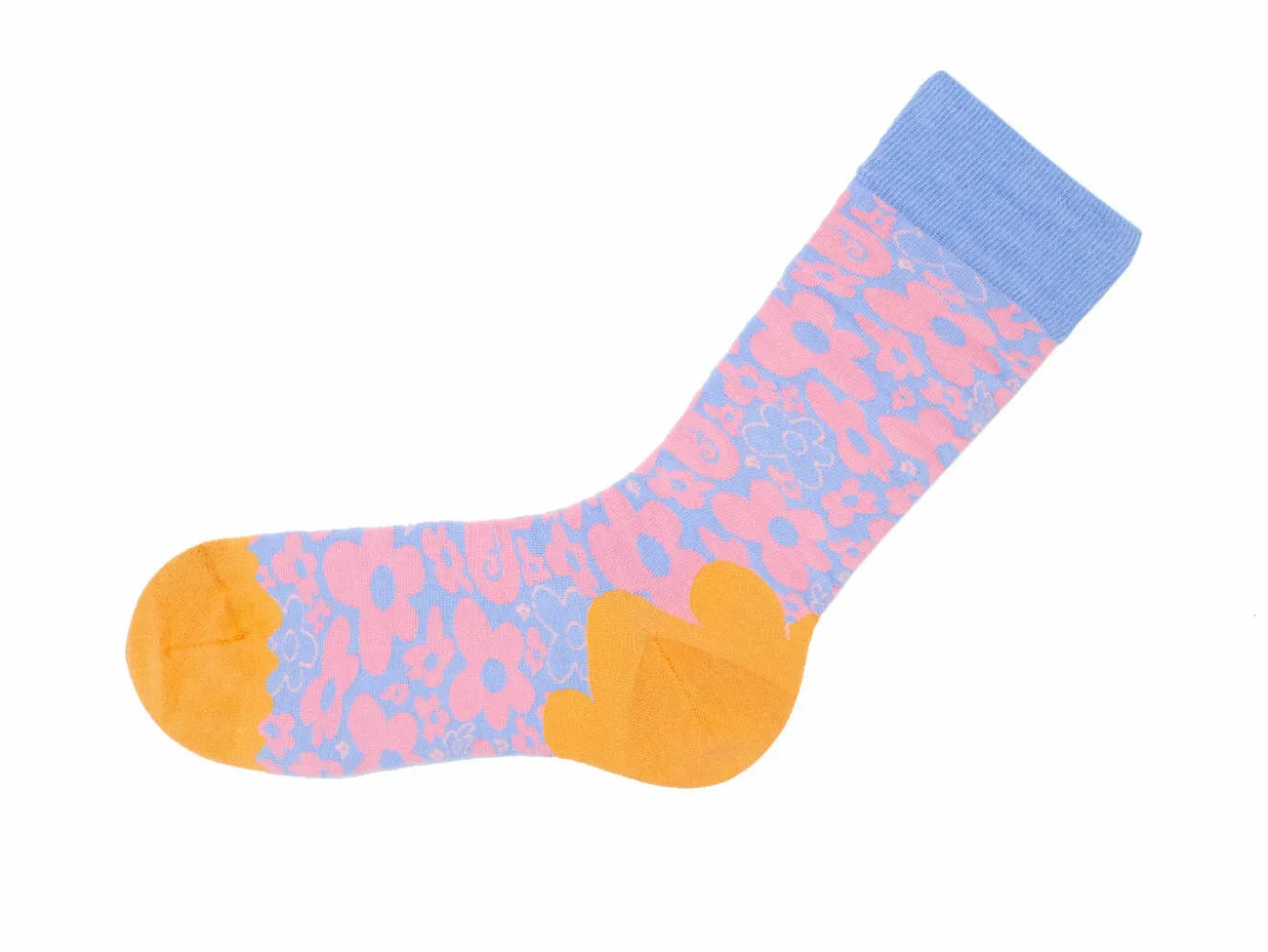 Fluevog Shoes Monkey Vog Socks | Custom Floral Sock Pink/Blue Shop