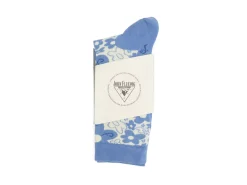 Fluevog Shoes Monkey Vog Socks | Custom Floral Sock Blue Floral Twins Outlet