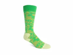 Fluevog Shoes Monkey Vog Socks | Custom Floral Sock Green Flash Sale