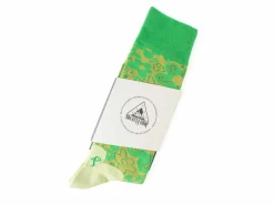 Fluevog Shoes Monkey Vog Socks | Custom Floral Sock Green Flash Sale