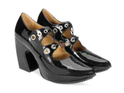 Fluevog Shoes Monza | Platform Heel With Laces Black New